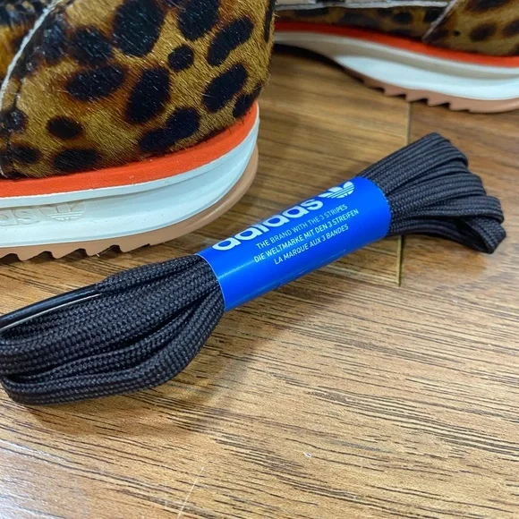 NIB Sz 6 Adidas originals SL 72 OG Animal Print Sneakers brown black Orange - Picture 6 of 10